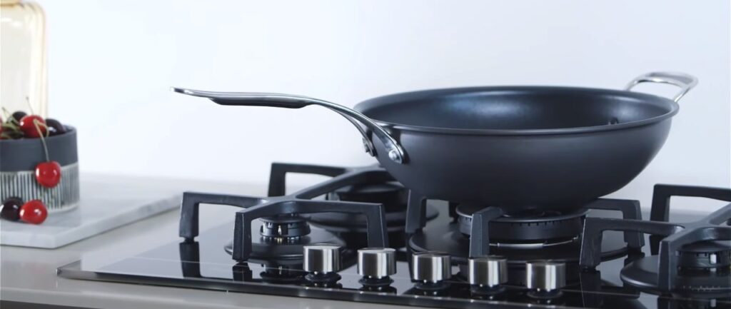 wok on a stove top