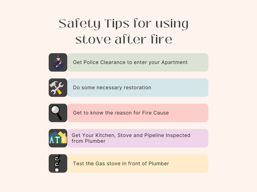 infographics for safety tips post kitchen fire