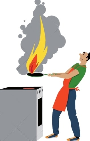 Visualization of kitchen fire