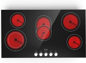 VBGK Electric cooktop 36 inch, 240V 8600W 36 inch induction cooktop with knobs (1)