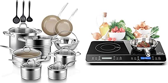 Duxtop 17PC Professional Stainless Steel Induction Cookware
